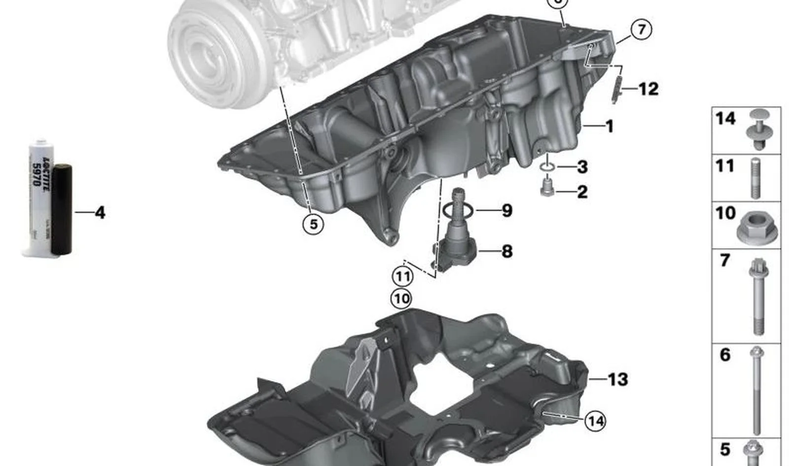 BMW G05 G06 G07 G20… Yağ Haznesi Karteri 11138595464