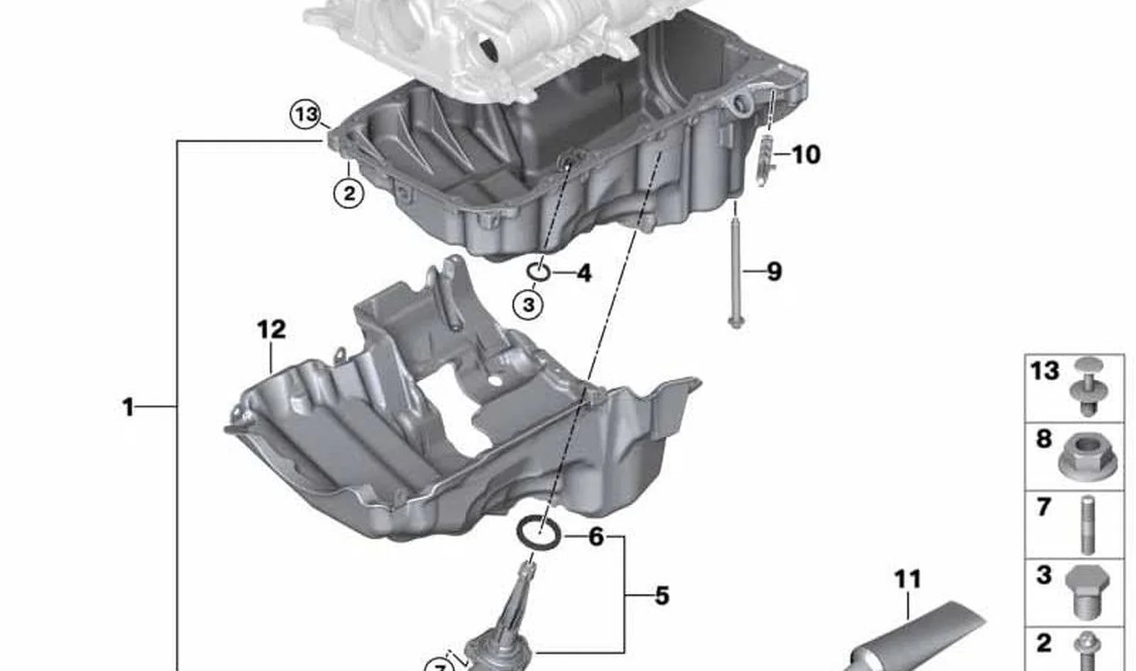 BMW F22 F23 F30 F31… Yağ Karteri 11138611695