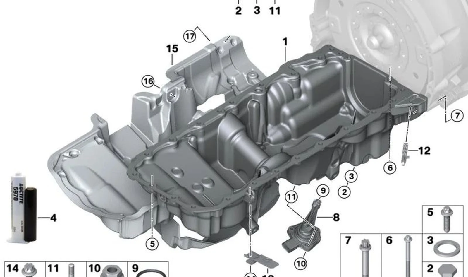 BMW F20 F21 F22 F23… Motor Altı Yağ Karteri 11138624381