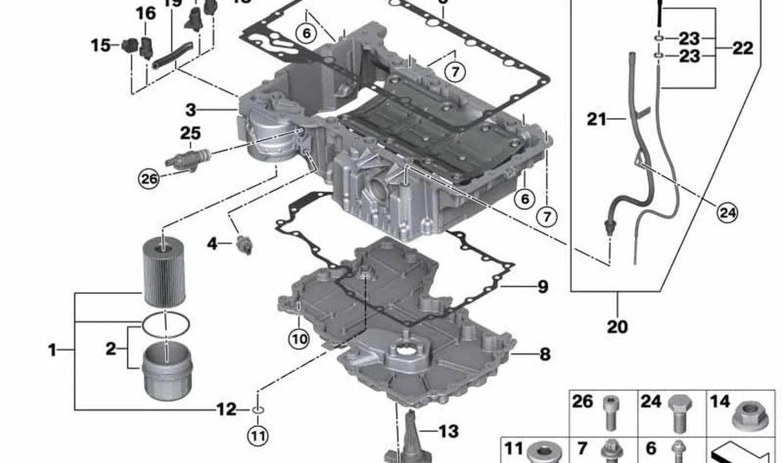 BMW G05 G06 G07 G11… Yağ Karteri Ses Yalıtım Kapağı 11138655772