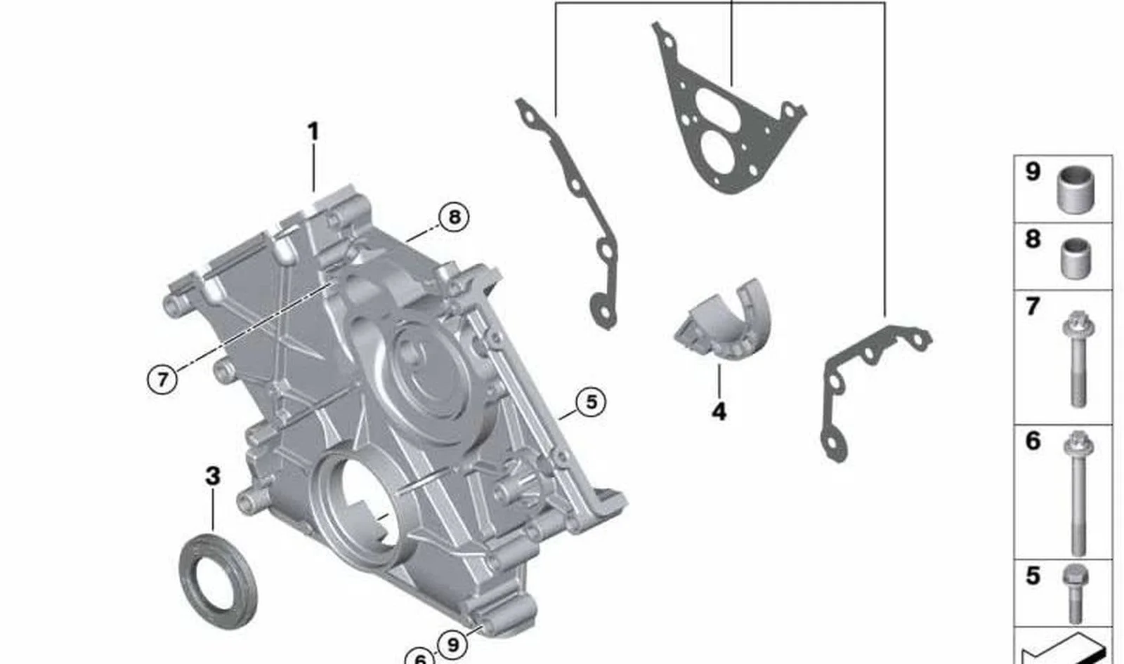 BMW F90 F91 G05 G70 Zincir Kutusu Kapağı 11147649036