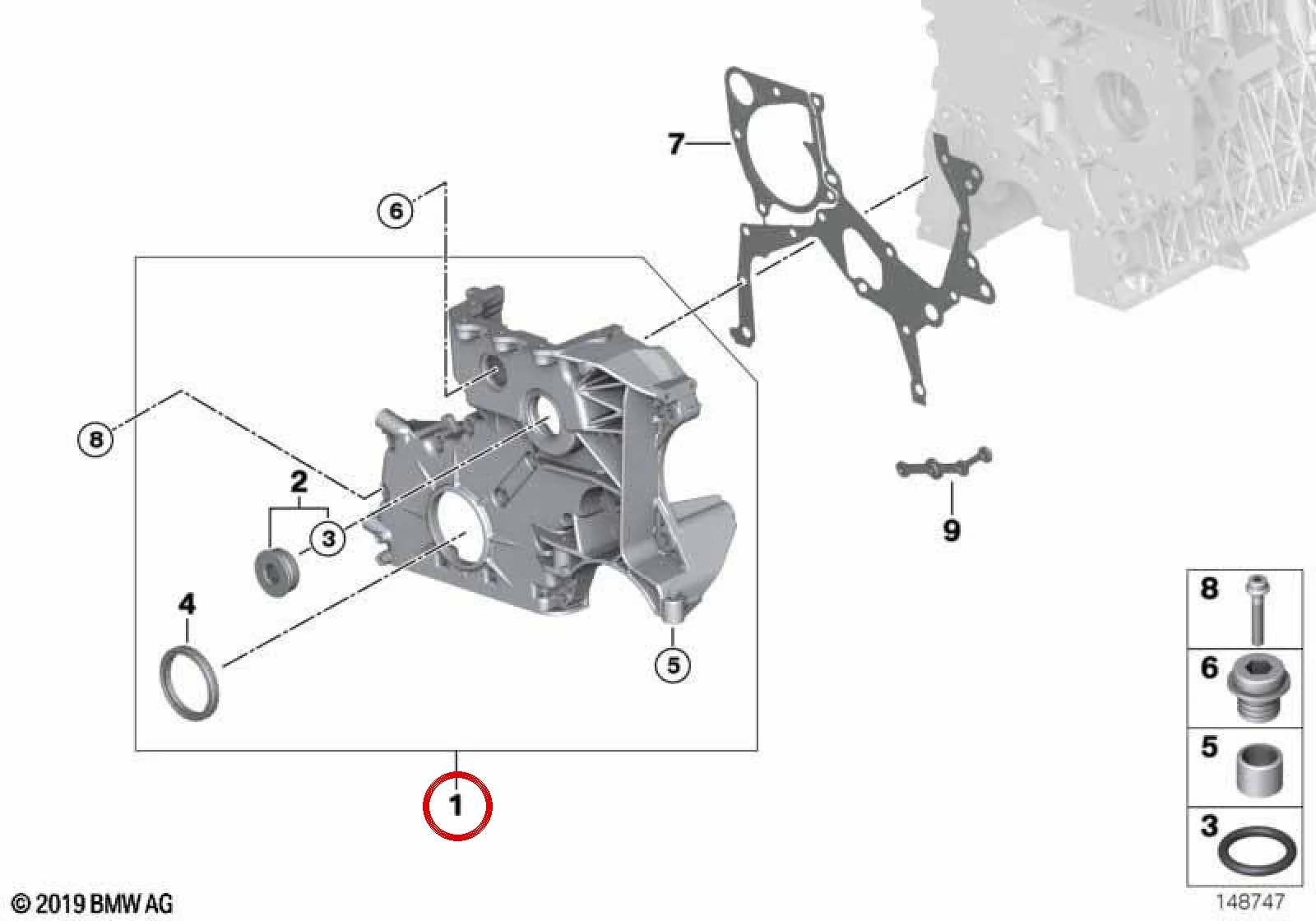 BMW E87 E90 E91 Alt Triger Zinciri Muhafazası 11147794136