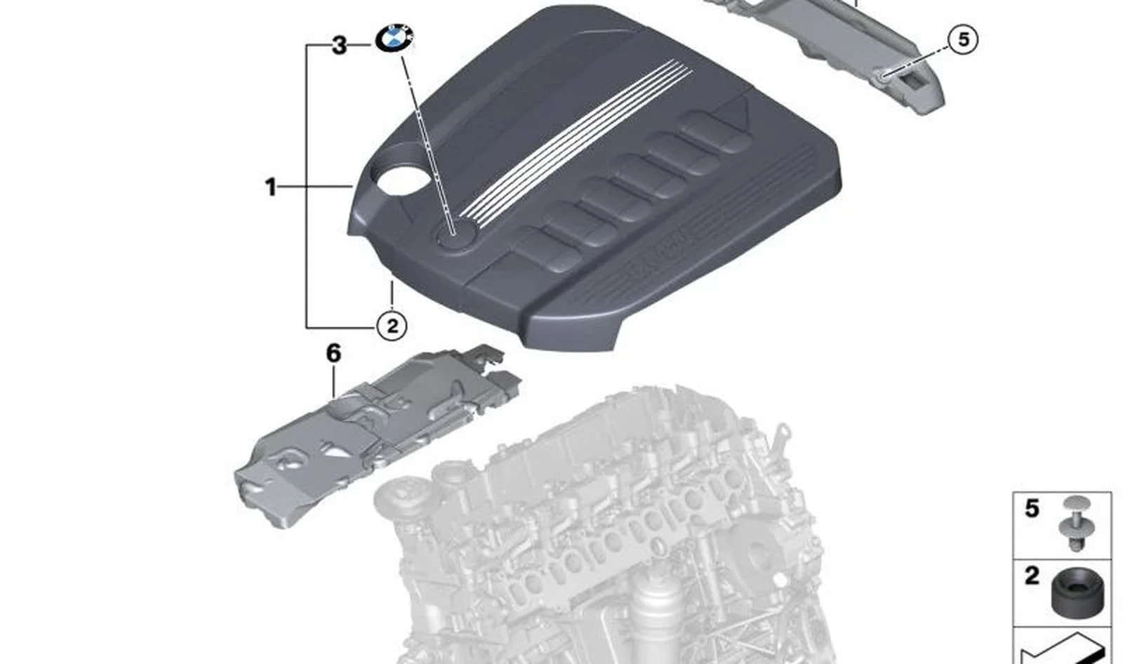 BMW F01 F02 F07 F10… Arka Ses Yalıtım Kapağı 11147800120