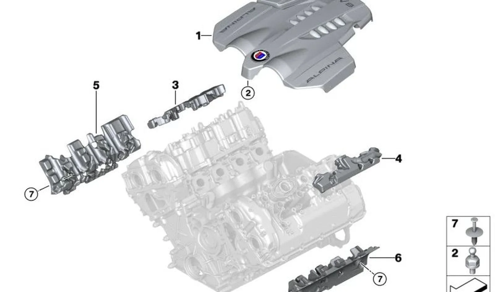 BMW G05 G06 G07 G11… Külbütör Kapağı Ses Yalıtım Örtüsü 11147934624