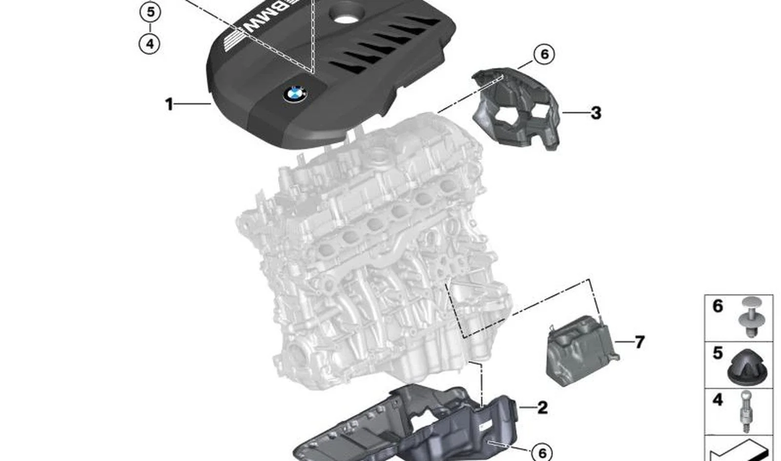 BMW G05 G06 G07 G20… Arka Akustik Kapak 11147952912