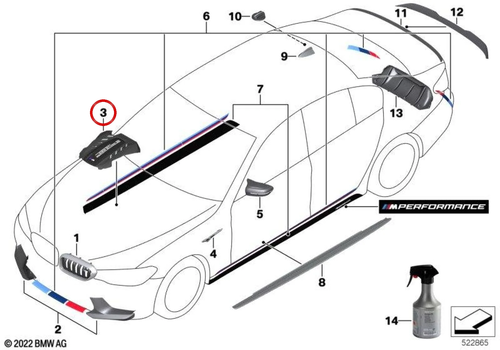 BMW 5 Serisi F90 Karbon Fiber Motor Kapağı 11148098567