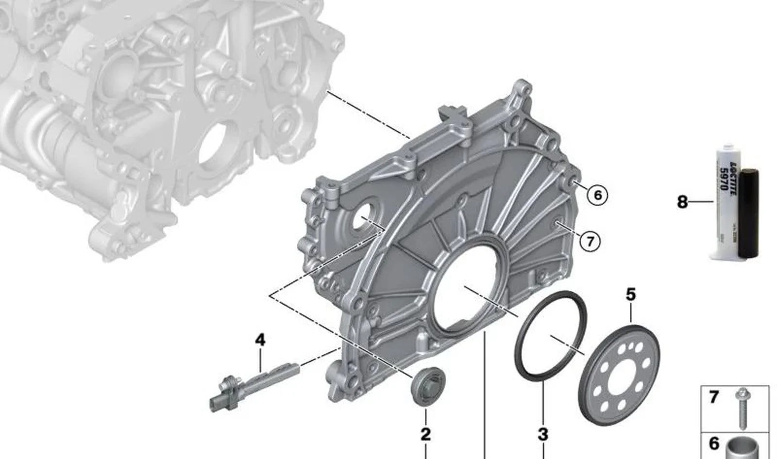 BMW G01 G02 G05 G20… Zincir Muhafaza Kapağı 11148474087