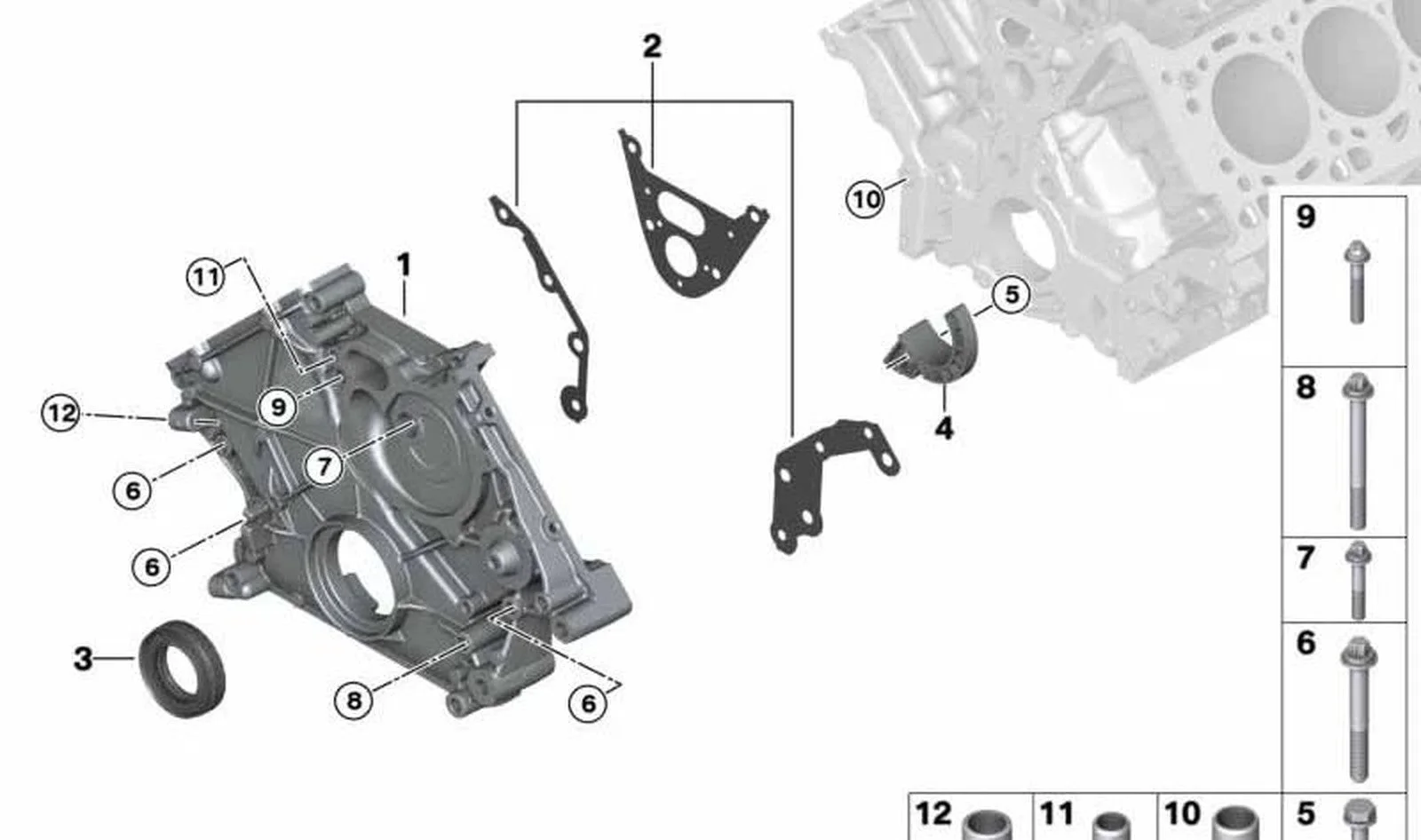 BMW F06 F10 F12 F13… Alt Zincir Kapağı 11148483795