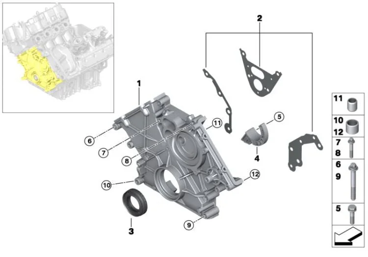 BMW E70 E71 F01 F02… Alt Triger Kutusu Kapağı 11148483806