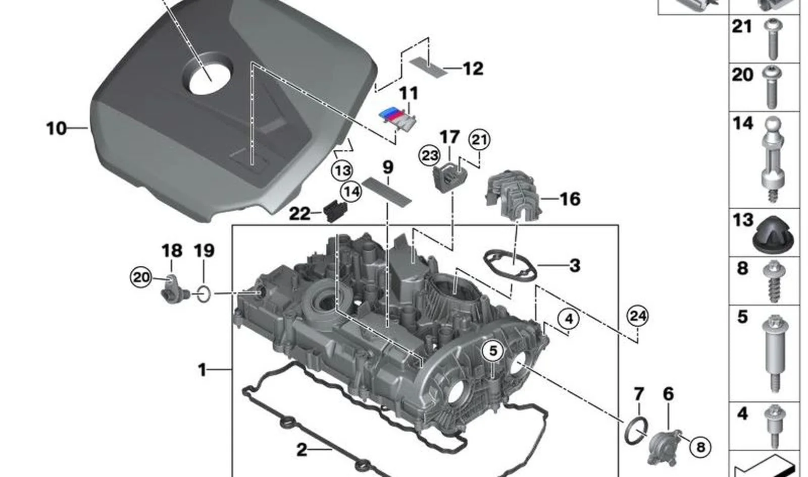 BMW F20 F30 F39 F40… Yüksek Basınç Pompası Kapağı 11148483903