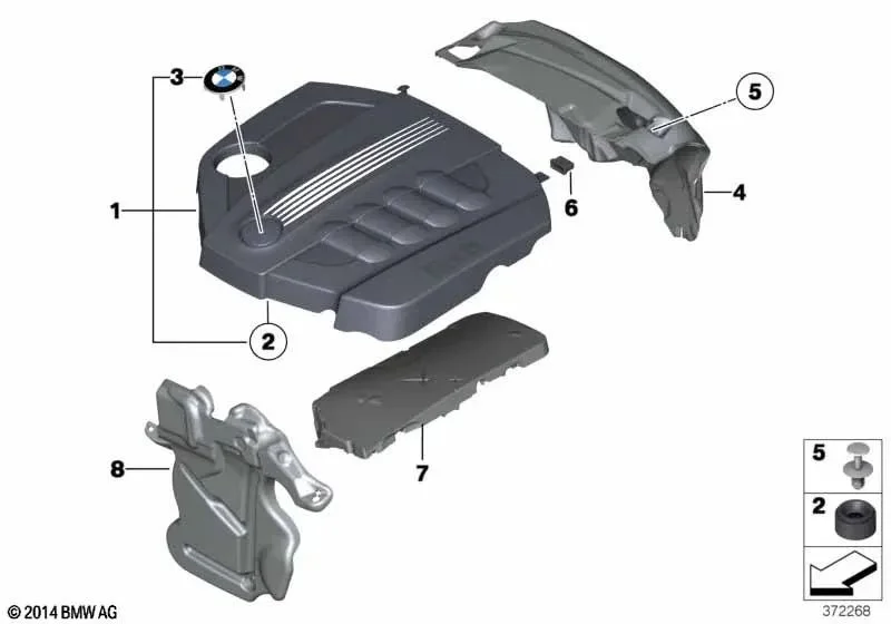 BMW E84 F01 F02 F07… Ön Motor Akustik Kapağı 11148490569