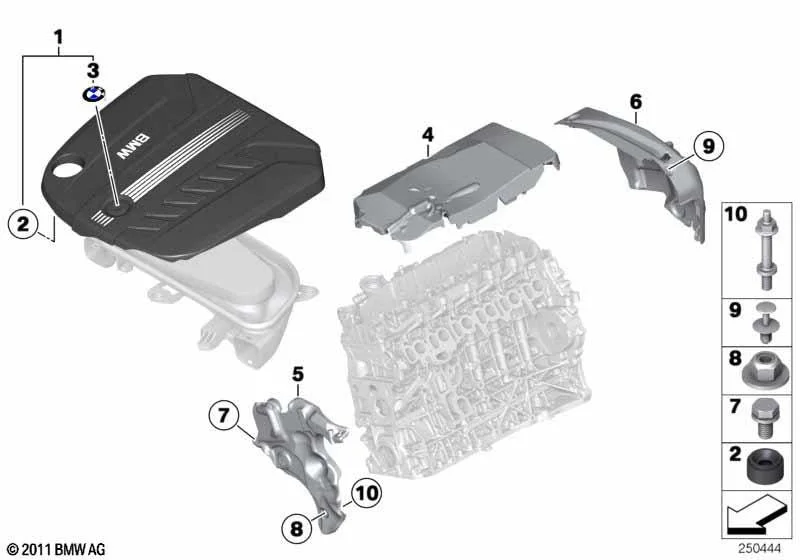 BMW F30 F31 F32 F33… Motor Ses Yalıtım Kapağı 11148511484