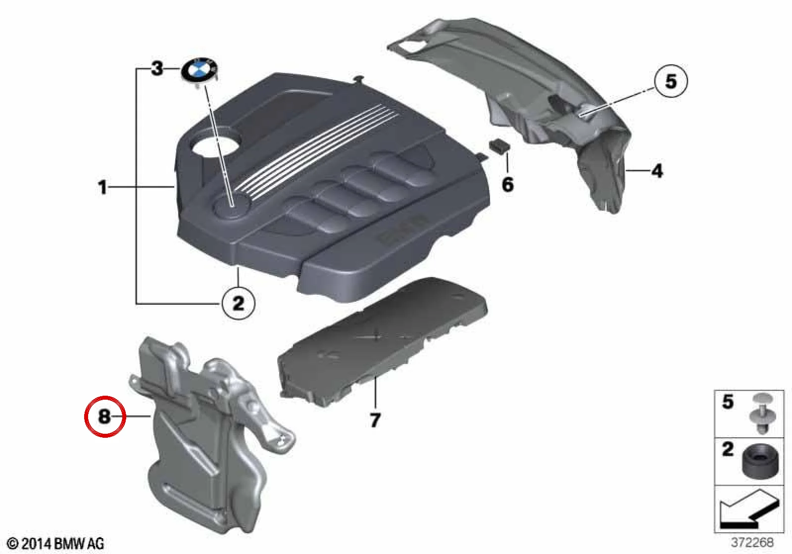 BMW X1 E84 Ön Motor Akustik Kapağı 11148581775