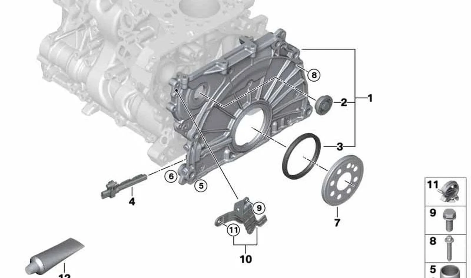 BMW F10 F11 F15 F20… Triger Zinciri Kapağı 11148591625