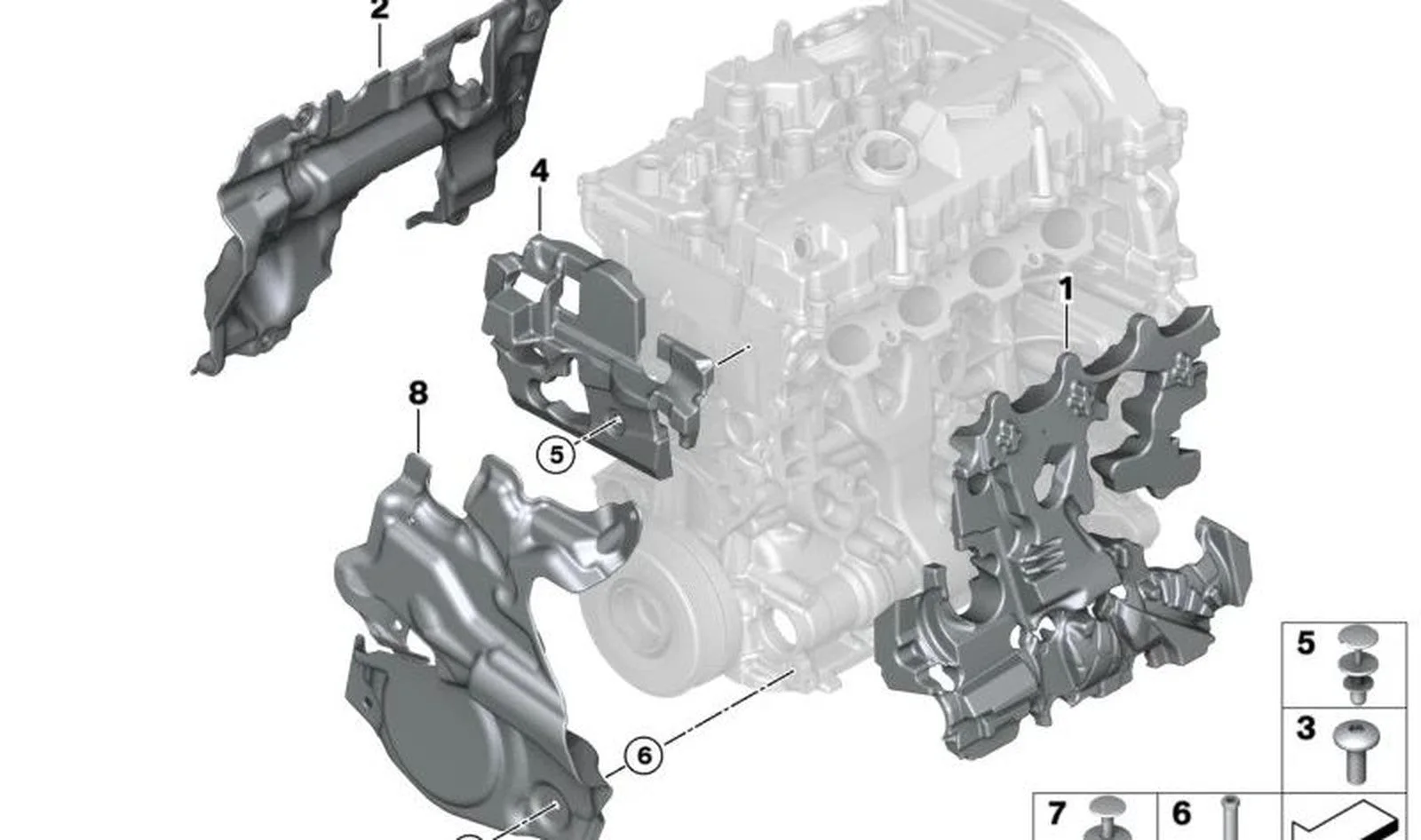 BMW 3 Serisi F30 Ön Akustik Kapak 11148650858