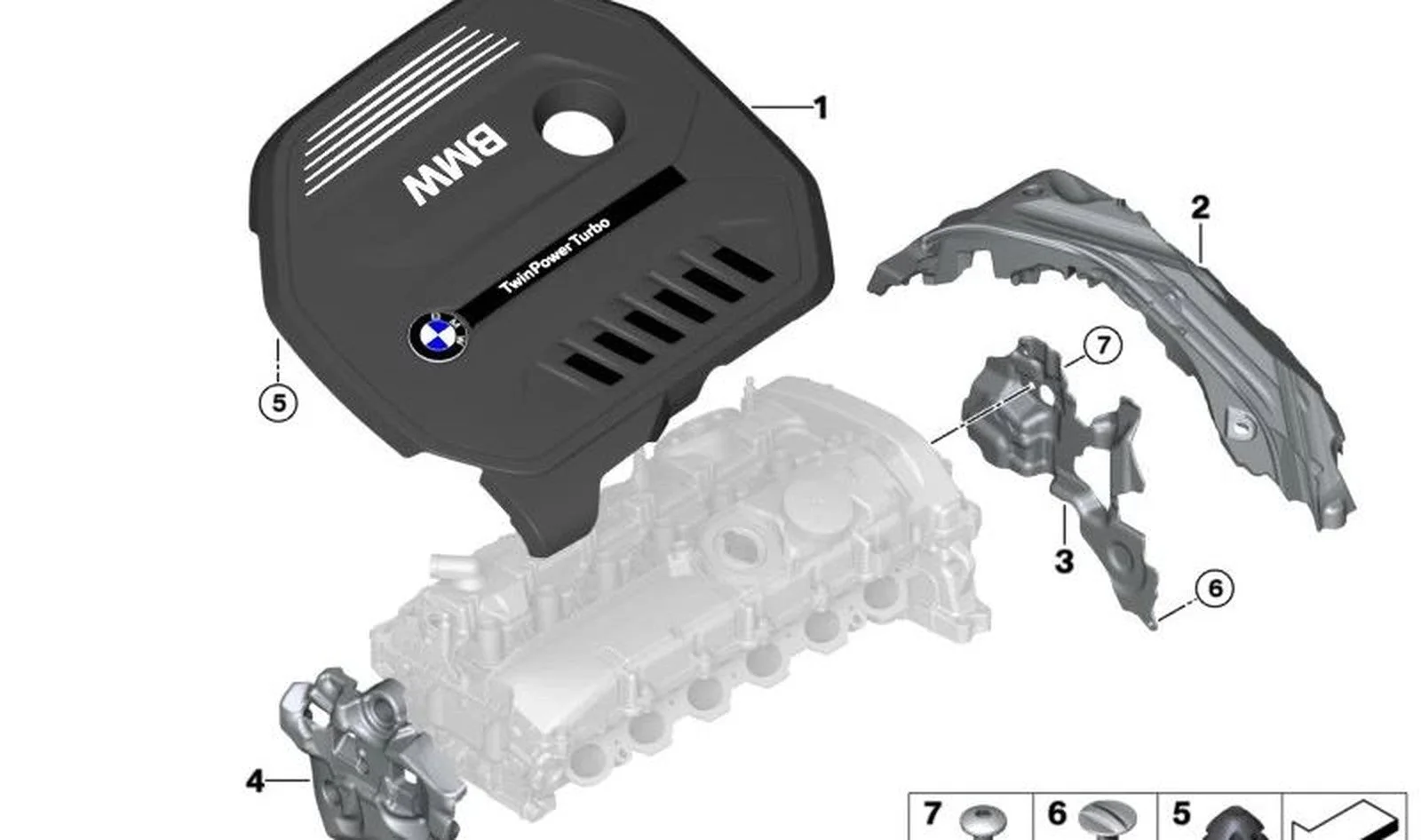 BMW F20 F21 F22 F23… Ön Motor Ses Yalıtım Örtüsü 11148658128
