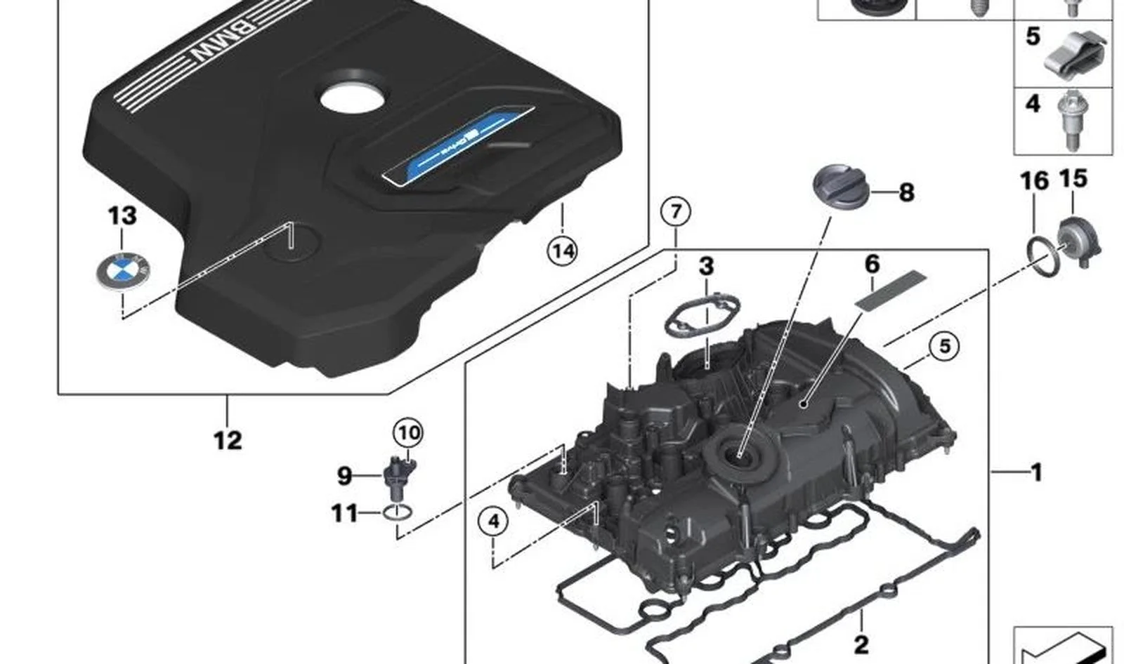 BMW G01 G20 G21 G30… Motor Kapağı 11148676204