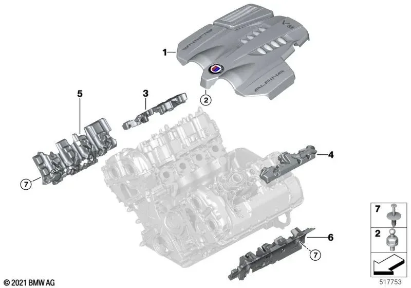 BMW G05 G06 G07 G11… Krank Karteri Ses Kapağı Silindir 5-8 11149454133