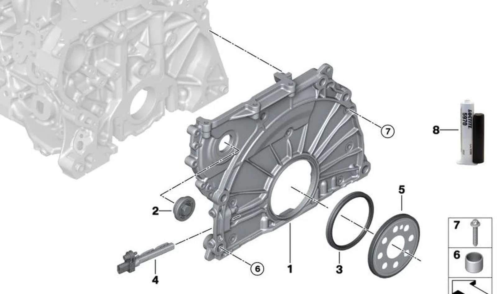 BMW G01 G02 G05 G06… Zincir Kutusu Kapağı 11149887744