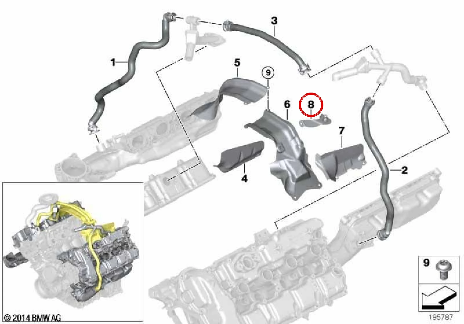 BMW E70 E71 Akustik Kapak Braketi 11157589999
