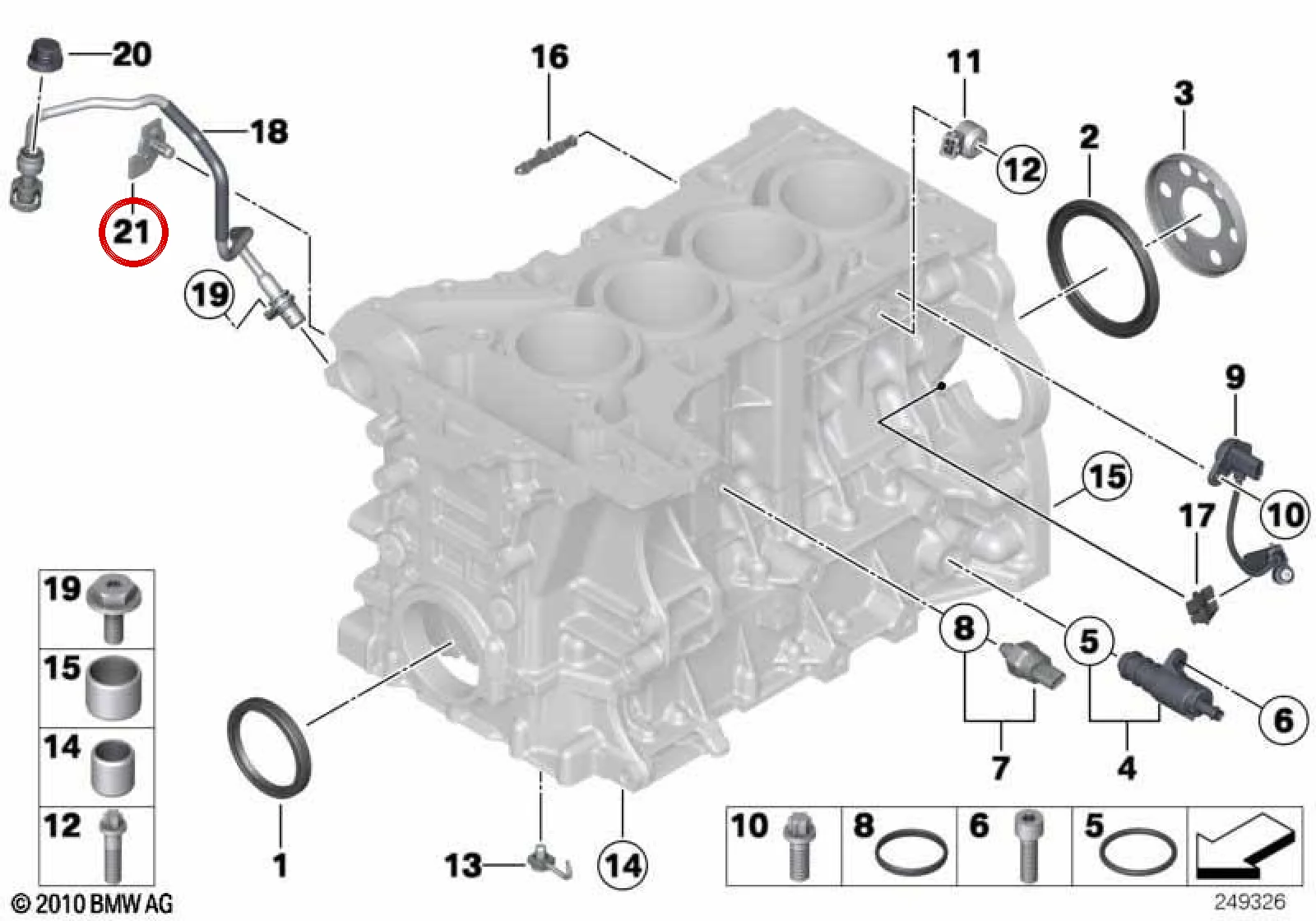 BMW E84 E89 F07 F10… Karter Havalandırma Tutucusu 11157613038