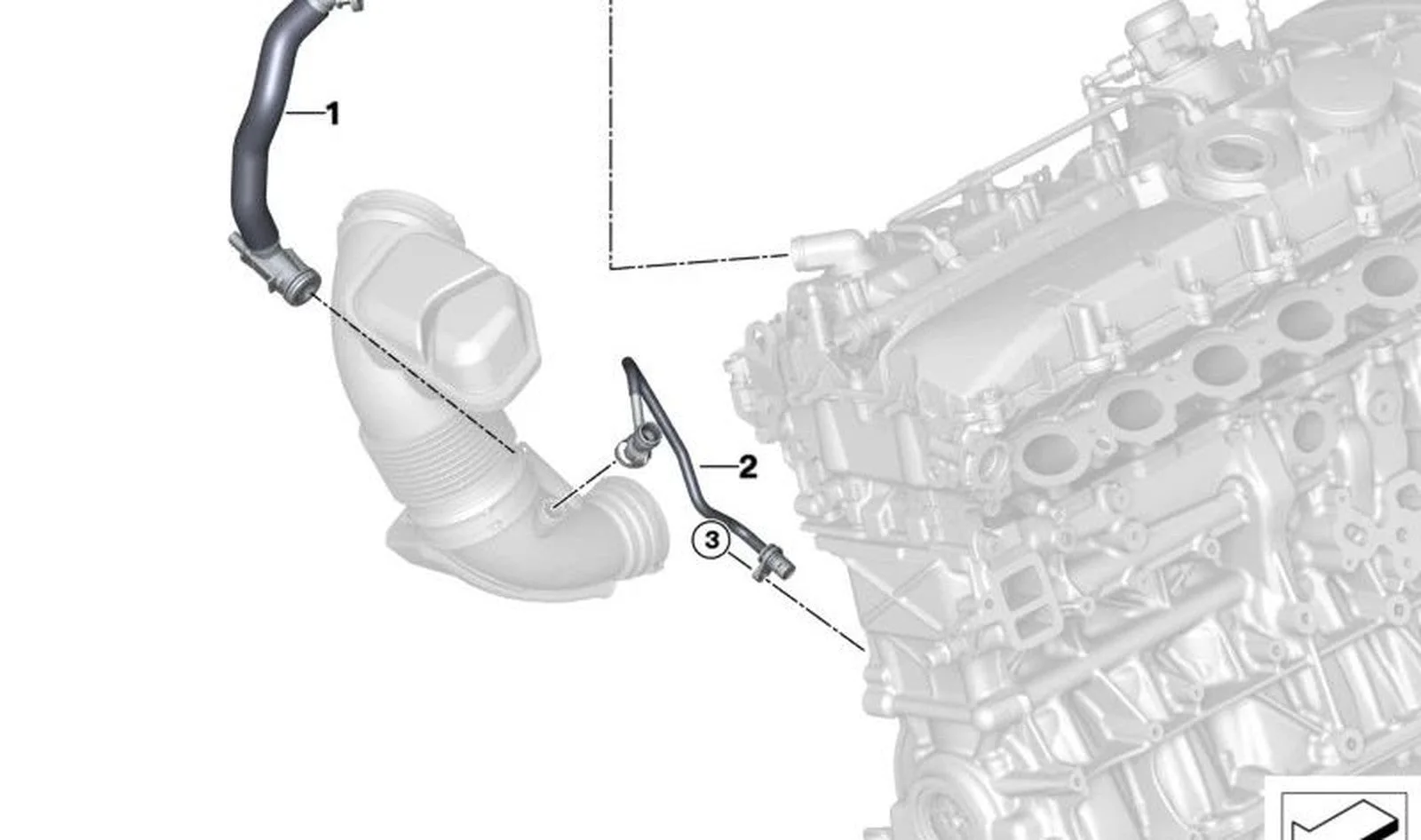 BMW G05 G06 G07 G11… Motor Havalandırma Borusu 11157936328