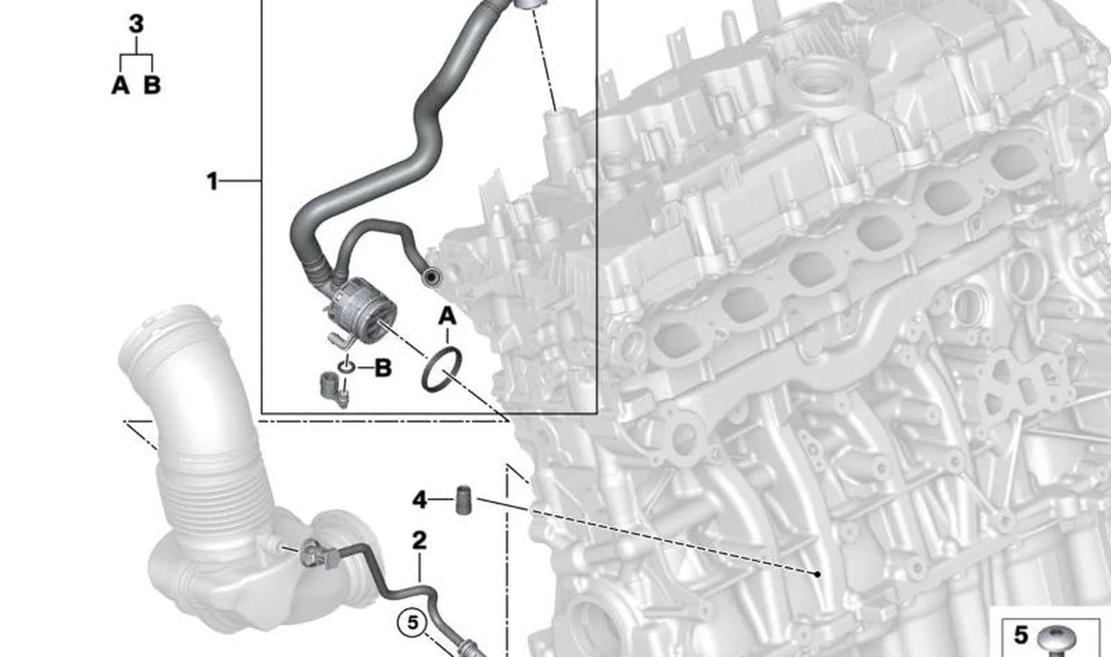 BMW G05 G06 G07 G20… Karter Havalandırma Borusu 11157952879