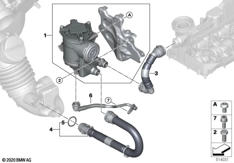 BMW G20 G21 G22 G23… Karter Gazı Tahliye Borusu 11158598288