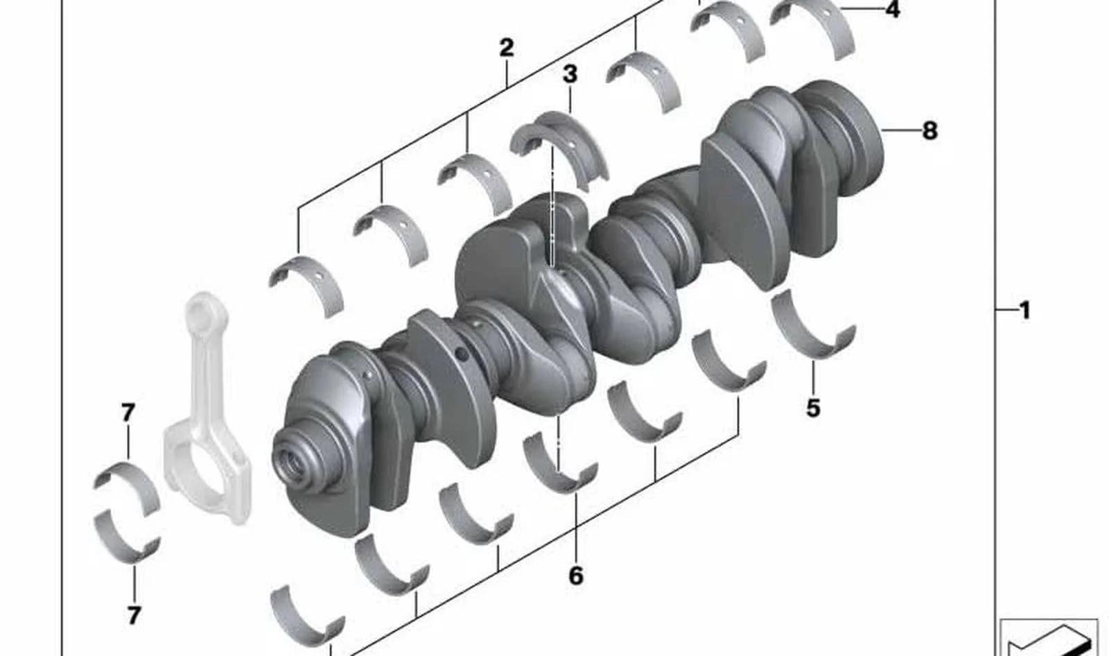 BMW E70 E71 E82 E84… Yeşil Motor Yatak Kabuğu 11211019227