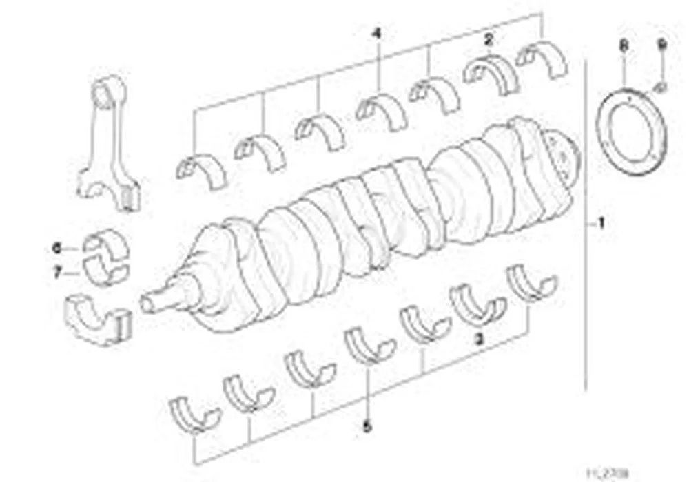 BMW E28 E30 E34 E36… Sarı Yanaklı Yatak Zarfı 59,50 mm 11212241940
