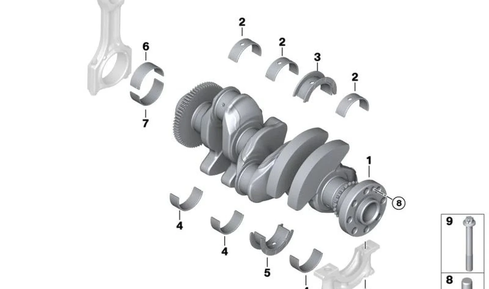 BMW F20 F21 F22 F23… Kahverengi Ana Yatak Kabuğu 45 mm 11217635666