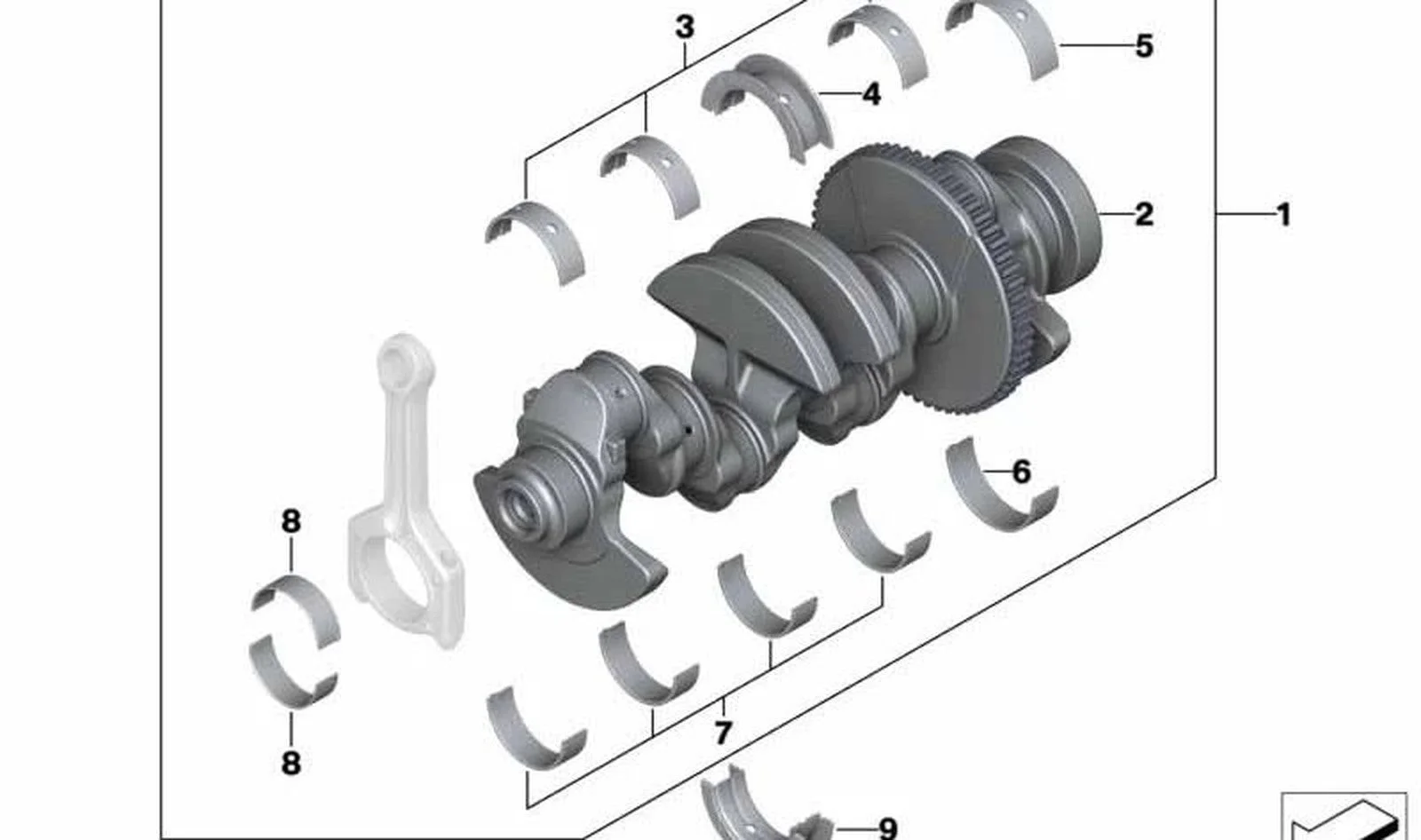 BMW E60 E61 E63 E64… Sarı Ana Yatak 11217637064