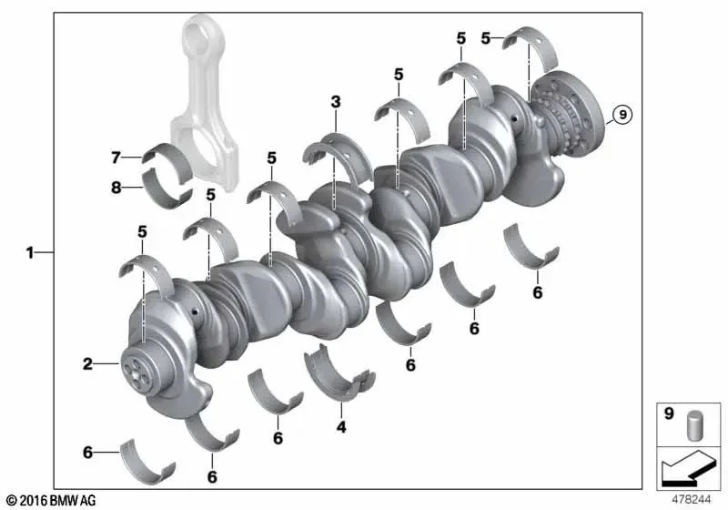 BMW E81 E87 F15 F20… Beyaz Kılavuzlu Yatak Zarfı 11218471814