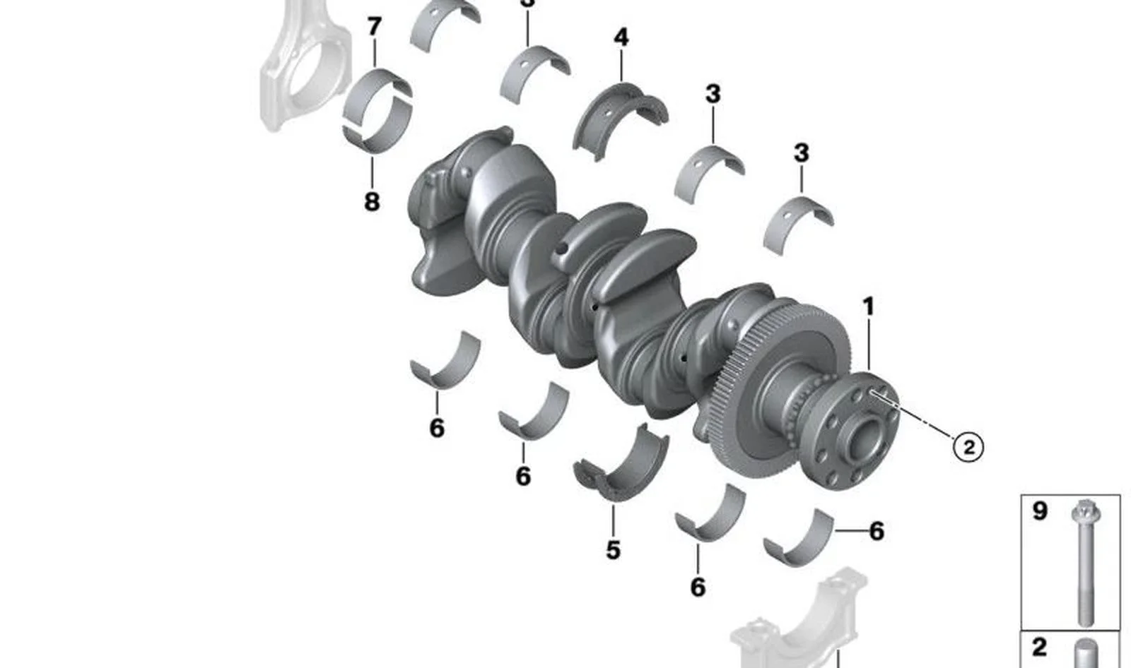 BMW F39 F40 F44 F45… Krank Mili 11218578677