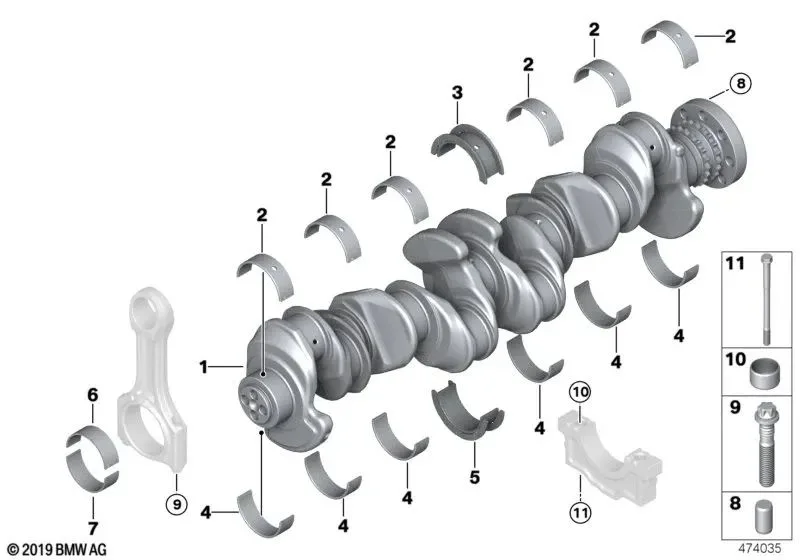 BMW E71 F01 F10 F15… Yeşil Yatak Kabuğu 11218591867