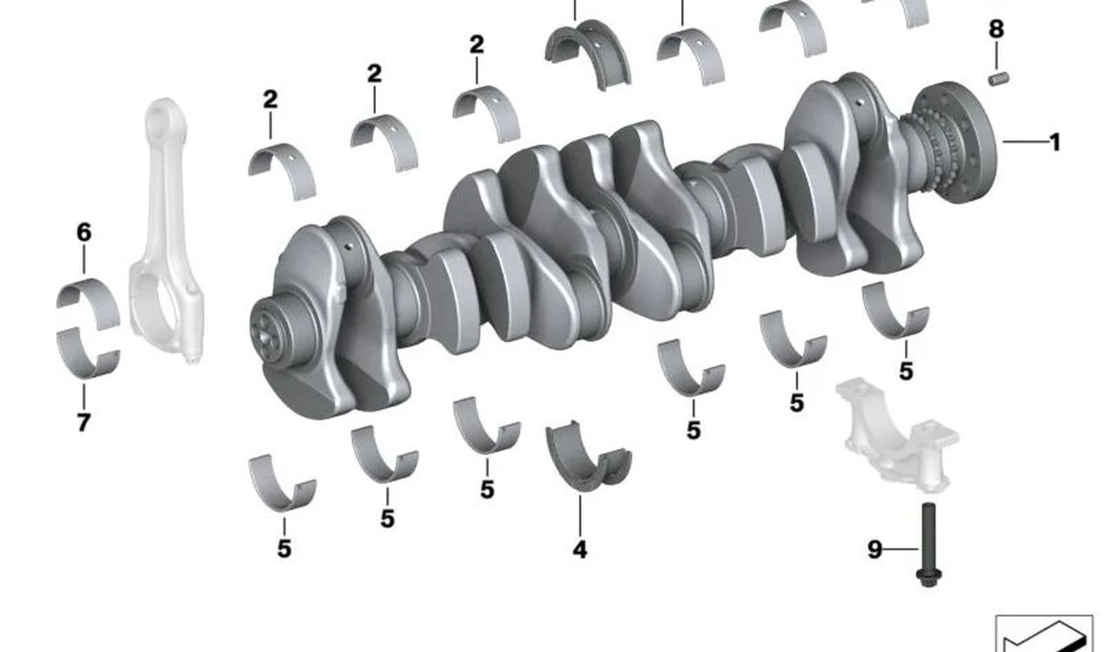 BMW F20 F21 F22 F23… 1 Numaralı Mavi Kılavuz Yatak 11218595896