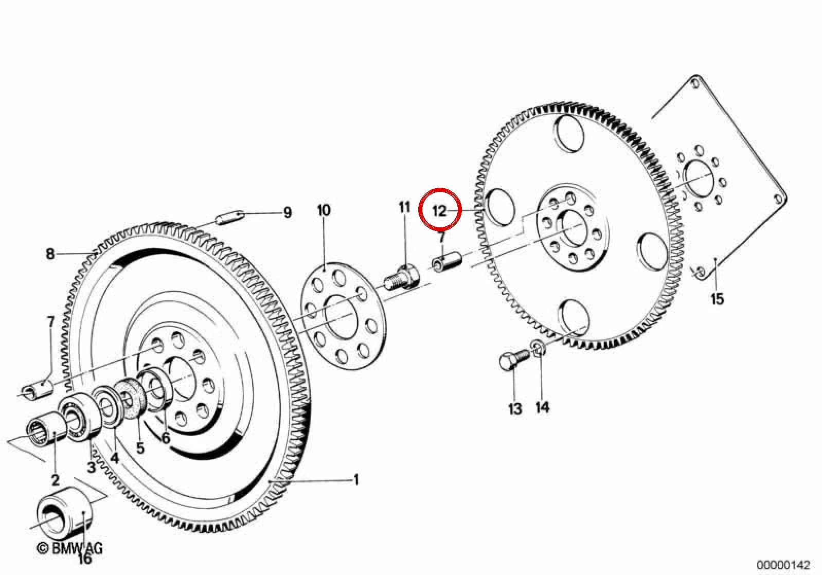 BMW E21 E28 E30 Motor Volan Diski 11221281000