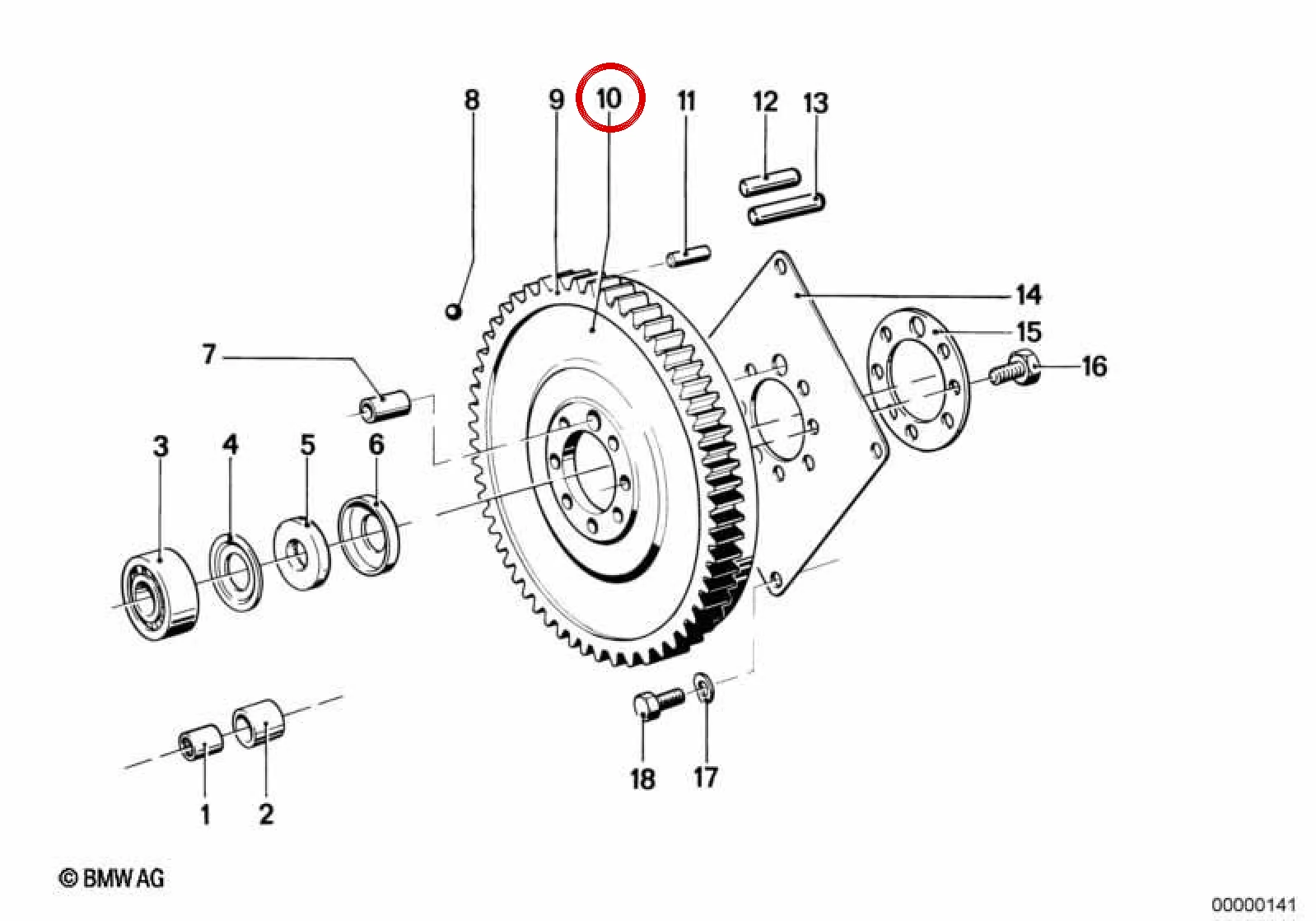 BMW 3 Serisi E21 E30 Krank Volanı 11221284675