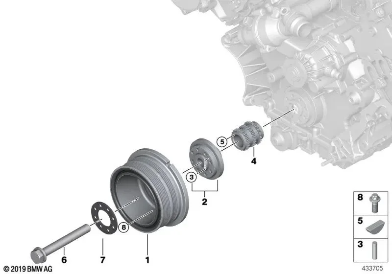 BMW E53 E60 E61 E63… Pullu Flanş Cıvatası 11231440076