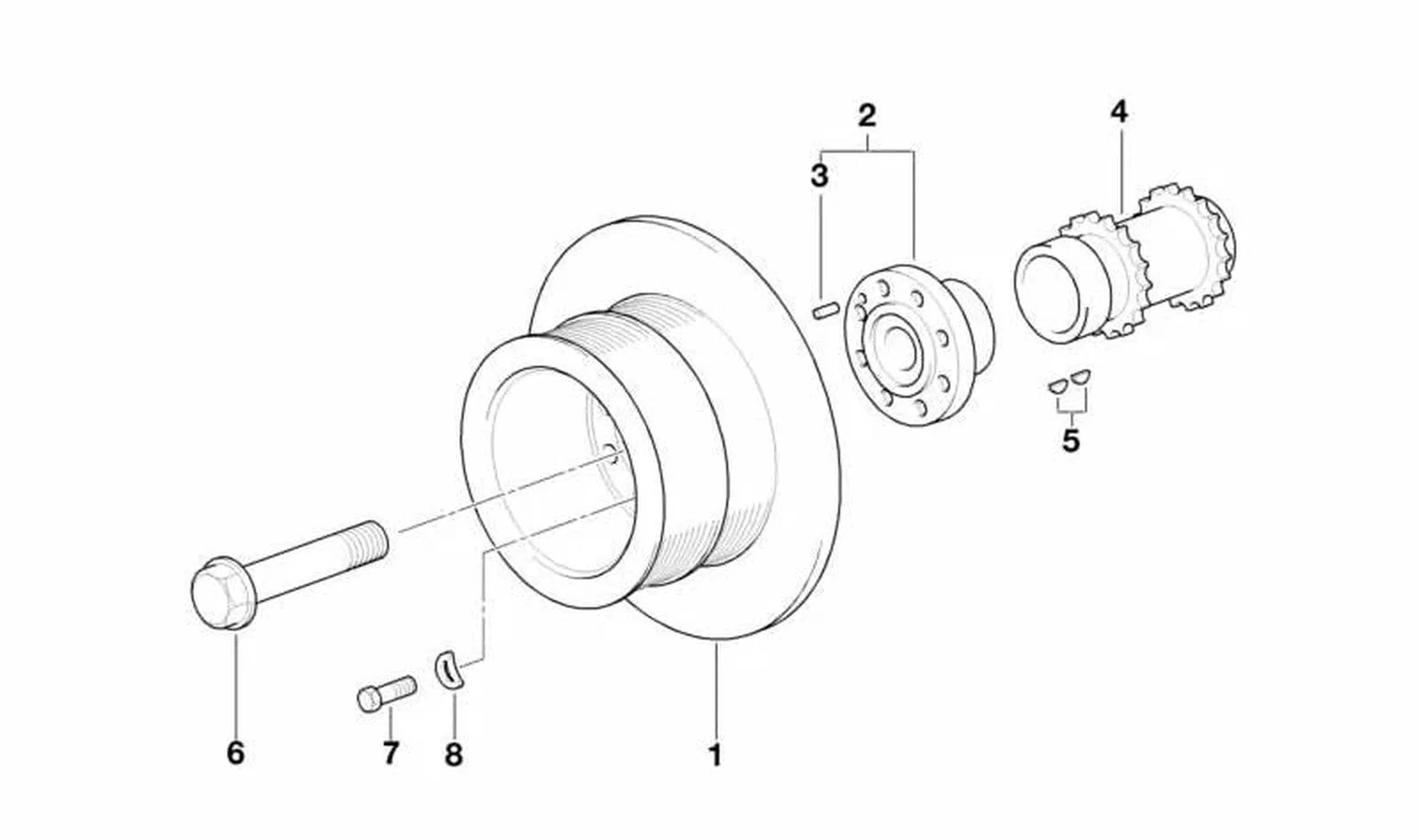 BMW E31 E32 E34 E38… Kasnak Bağlantı Cıvatası 11231736585