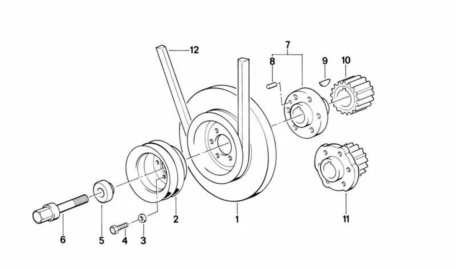BMW E28 E30 E34 V Kayışı 9,5x1005 11232243045