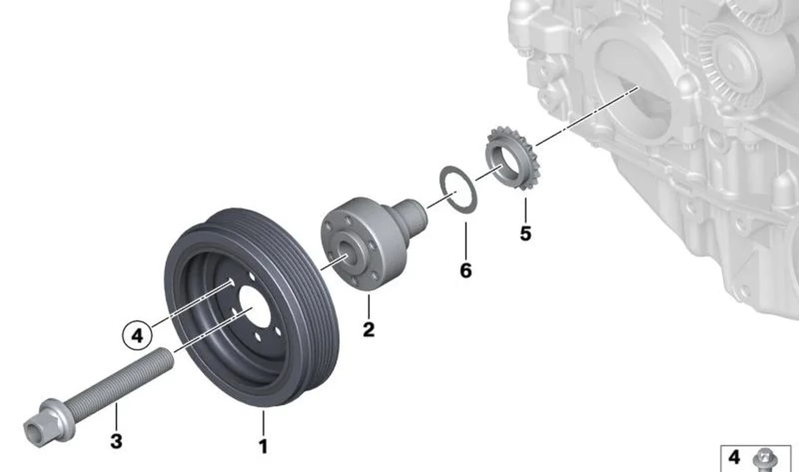 BMW 5 Serisi F10 F11 F18 Krank Kasnağı Titreşim Damperi 11237580391