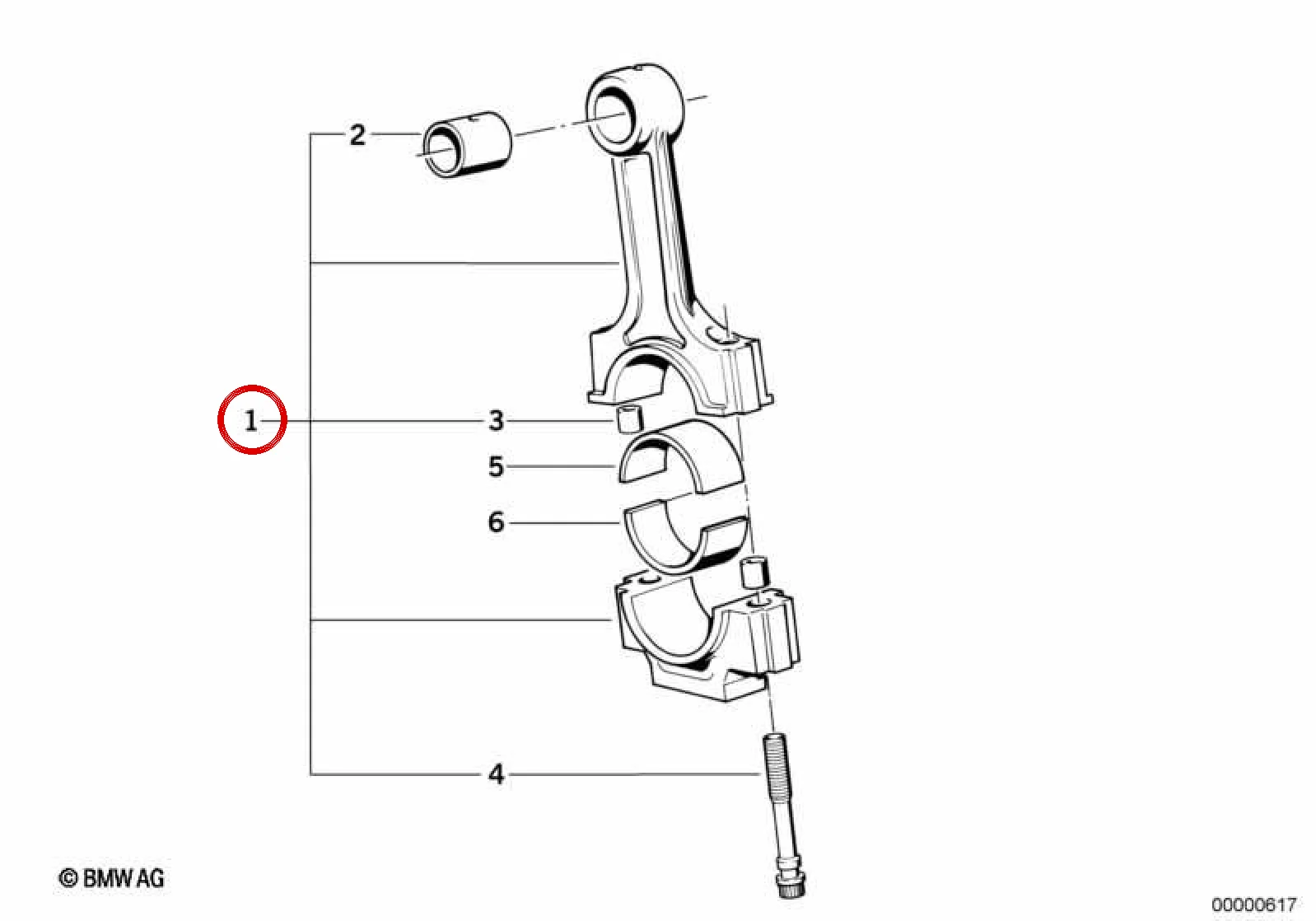 BMW E30 E34 Biyel Kolu 135 mm 11241288386