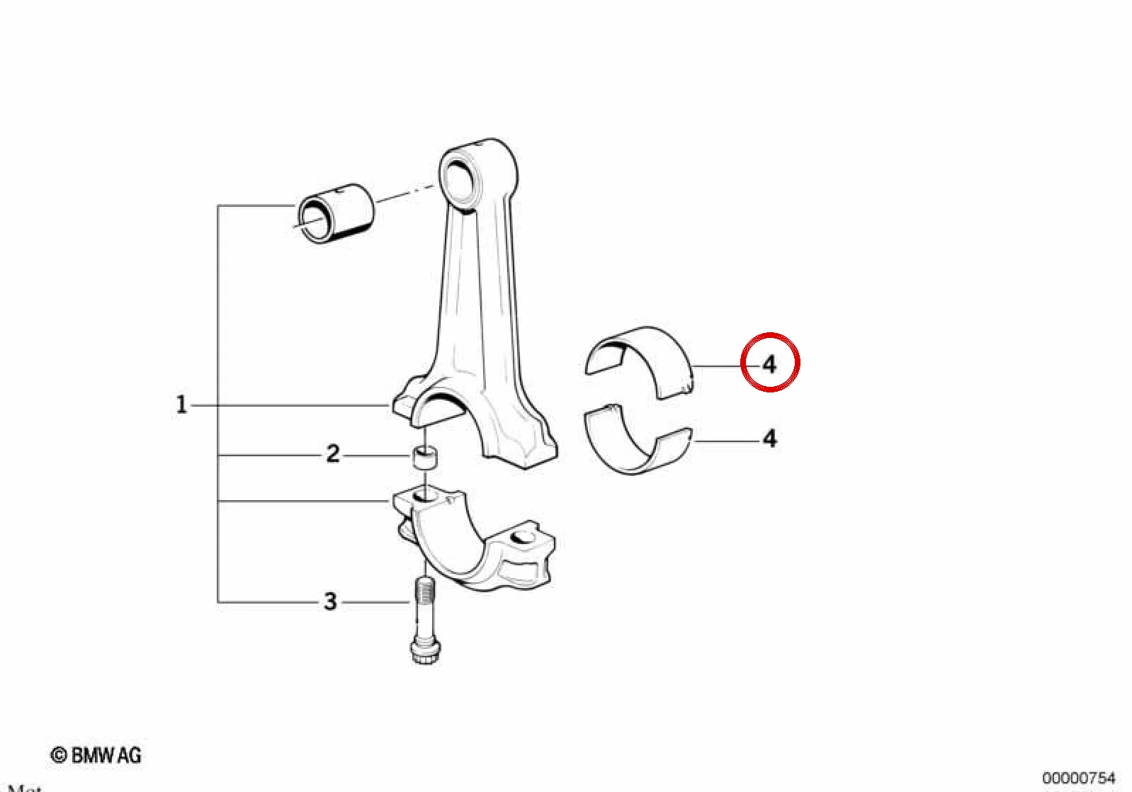 BMW E31 E32 E34 E38… Sarı Kol Yatağı 46/43 mm 11241415965