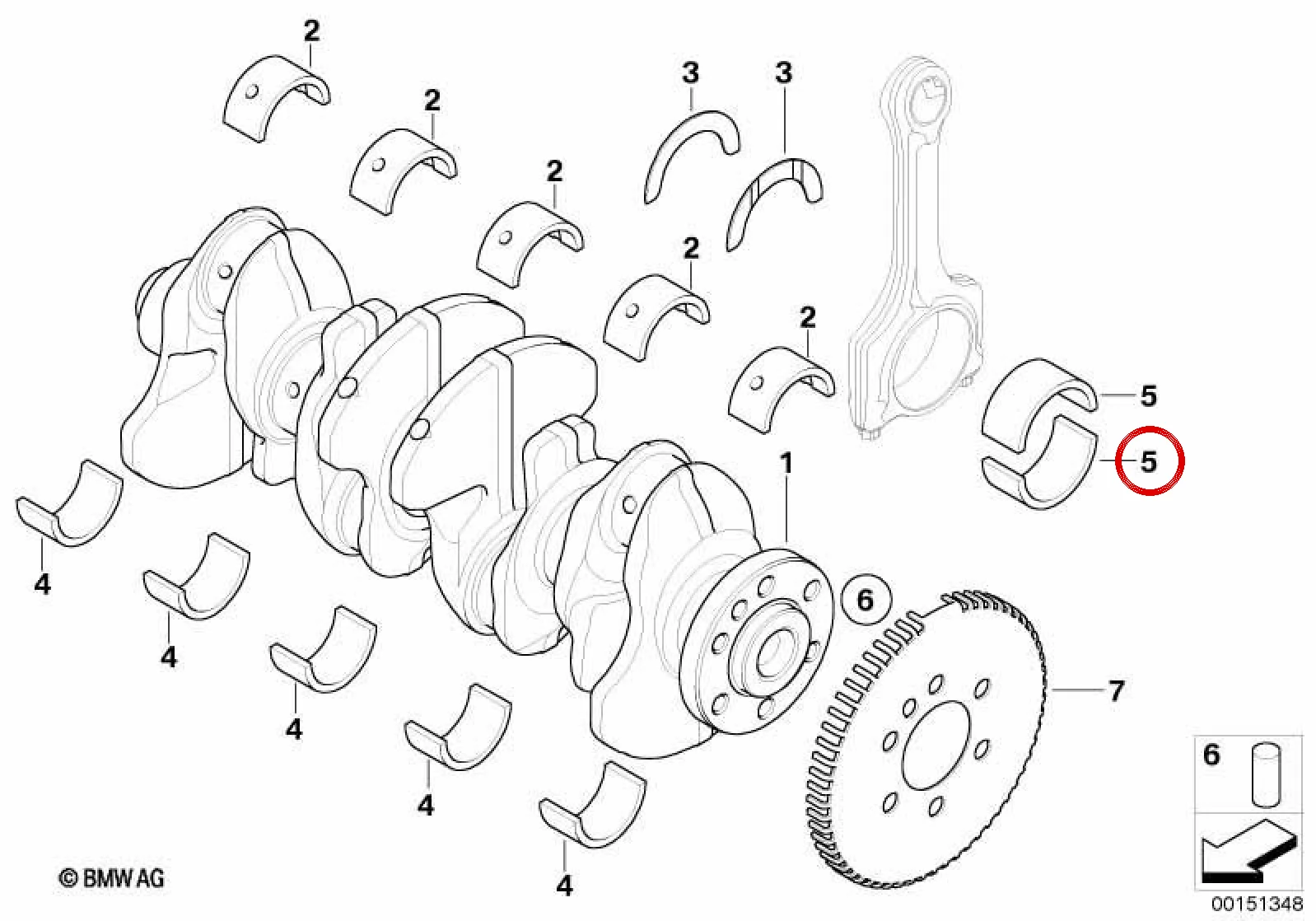 BMW MINI R55 R56 Krank Ana Yatağı Yarımı 40,00 mm 11247588267