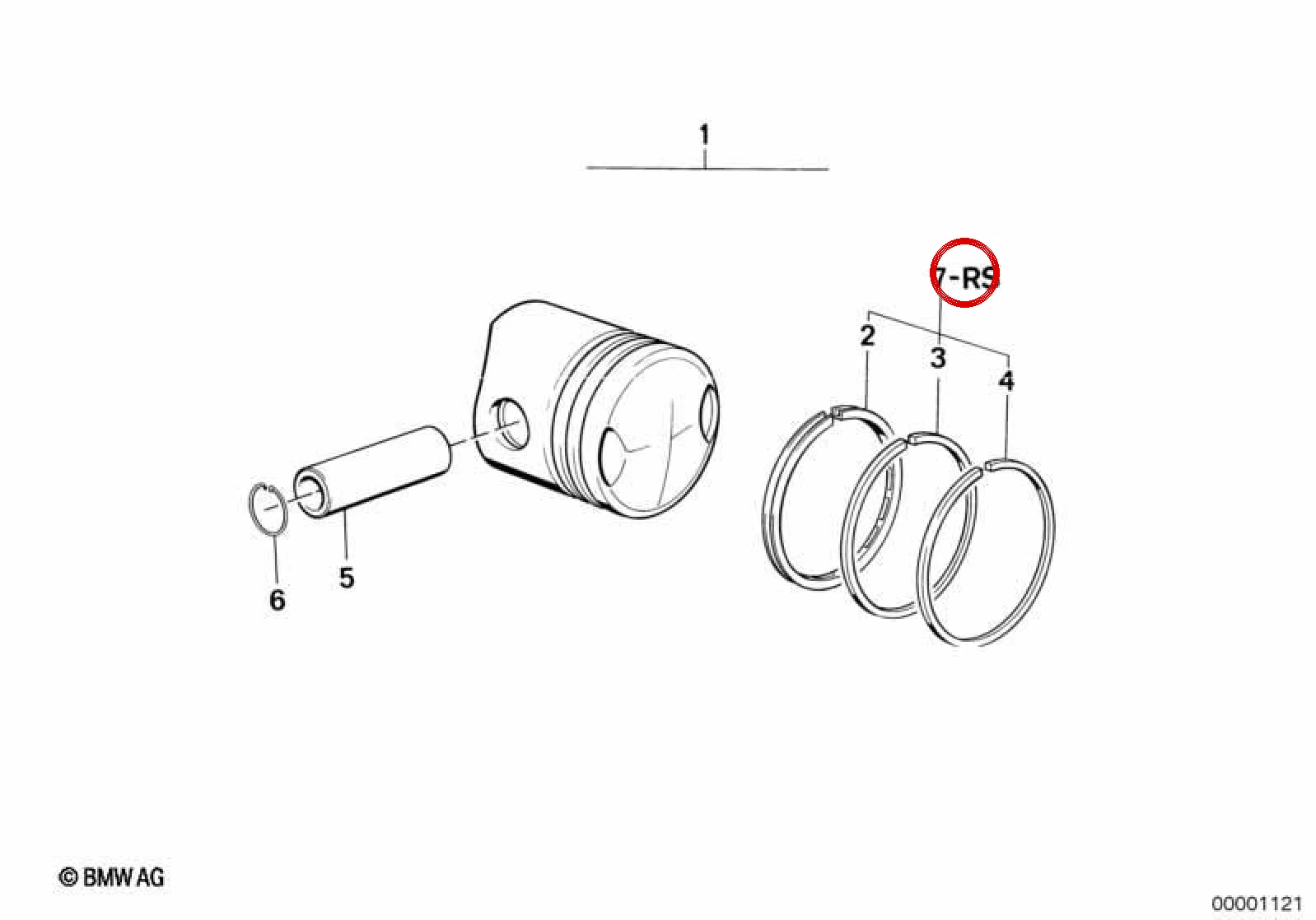 BMW E30 E34 E36 Büyük Ölçü Piston Segman Seti 11251335285
