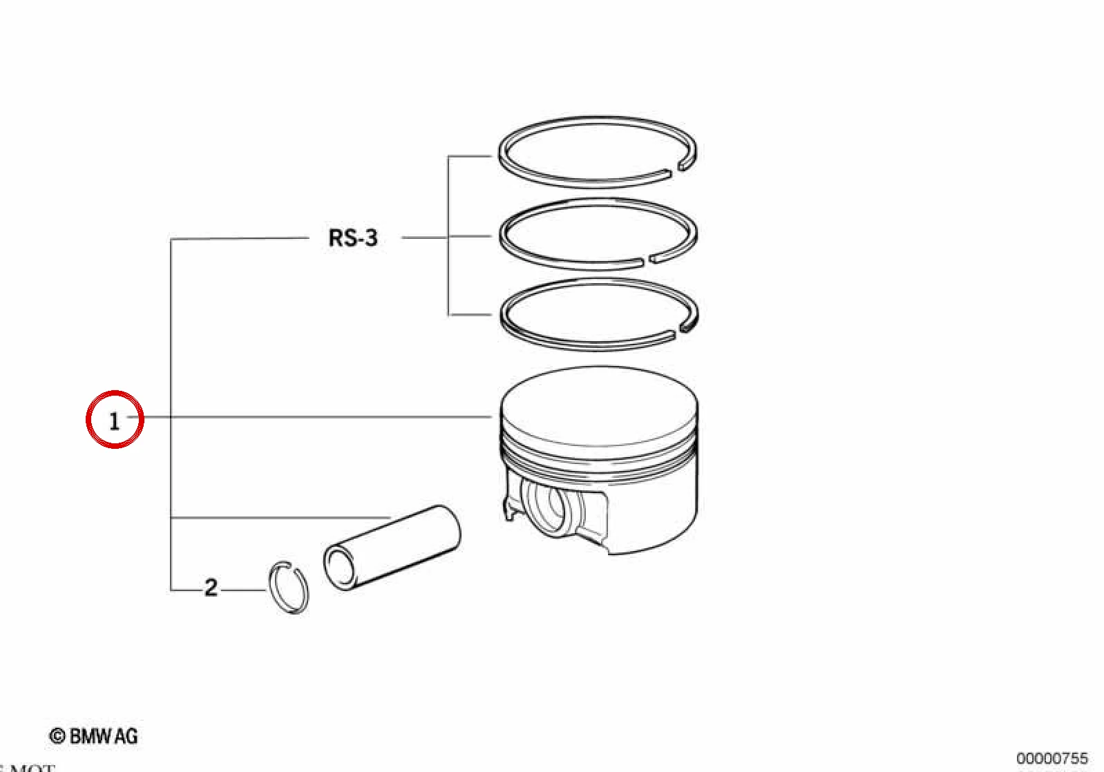 BMW 3 Serisi E36 Büyük Ölçü Piston Takımı 11251405935