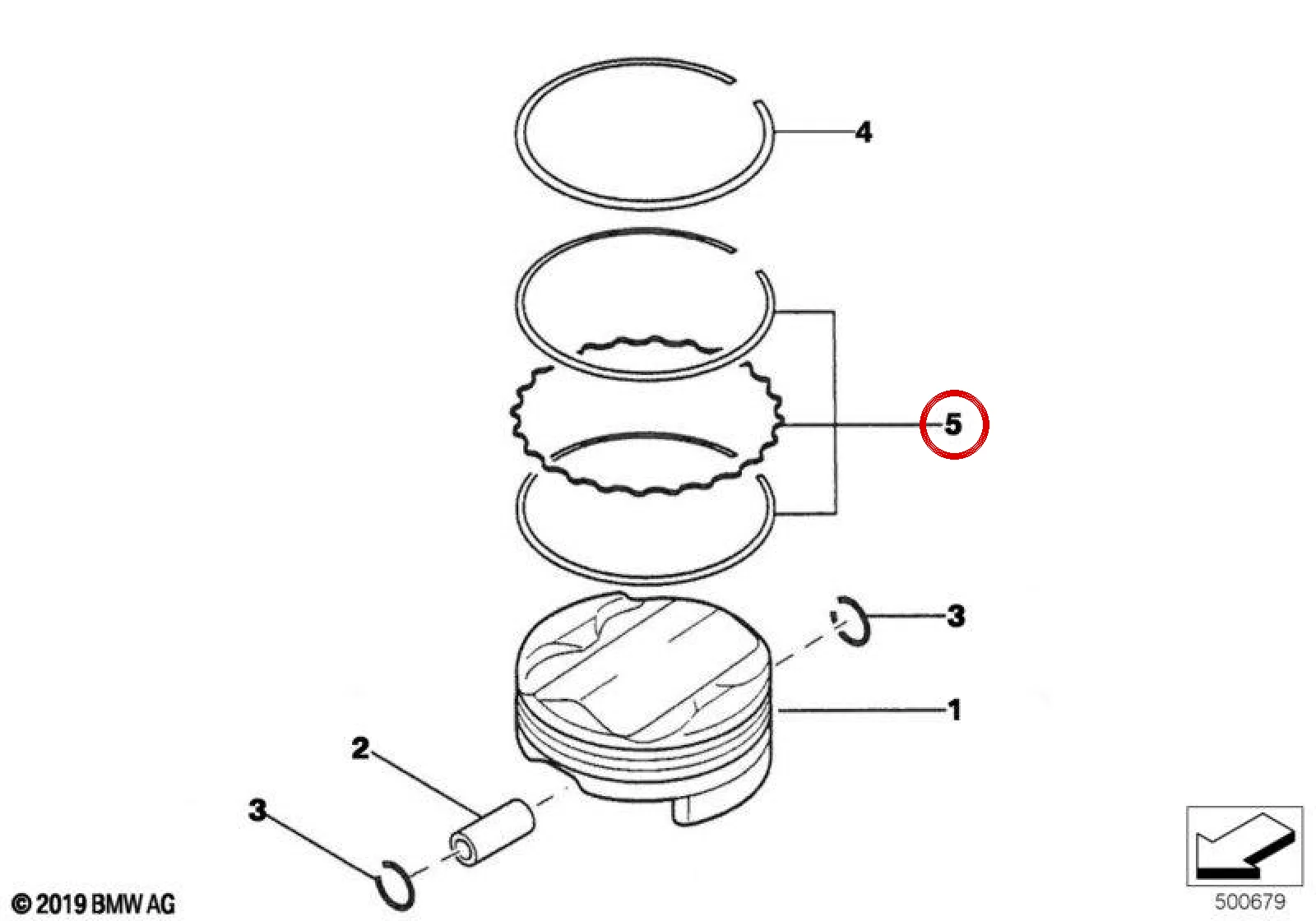 BMW E36 E39 E46 E53… Yağ Sıyırma Segmanı 86,5 mm 11251417089