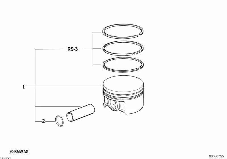 BMW 3 Serisi E46 F30 86,70 mm Piston Segmanı 11257741696