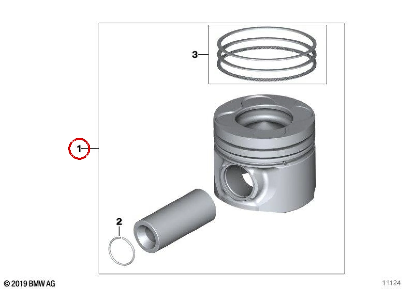 BMW 7 Serisi E38 Büyük Ölçü Piston 84,205 11257785366